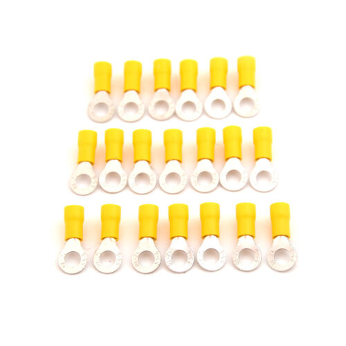 20PCS M6 Ring Insulated Wire Connector Electrical Crimp Terminal 12-10AWG B YF 