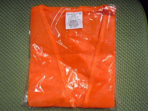 New Reflective Safety Vest Orange with Strips Work Construction Traffic /& Others