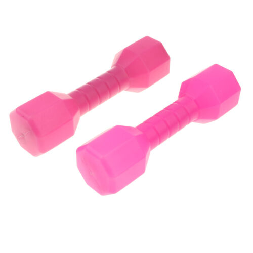 Pink 2 Pair Lightweight Plastic Dumbbell Kid Garden Park Fitness Toy Green 