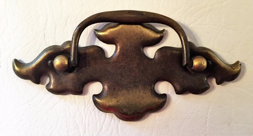 Brass Antique Hardware Chippendale Batwing drawer pull Vintage 3/" on center