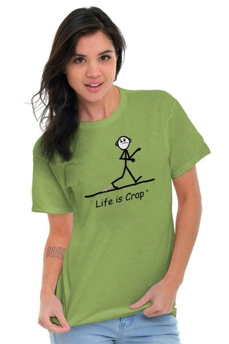 Life is Crap Gum On Shoe Funny Shirt Sarcastic Gift Idea Cool Classic T Shirt Te