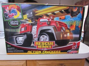 2005 Fisher Price Rescue Heroes Action Trackers Fire Truck ~ Mint in the Box! | eBay