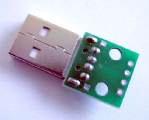 Lot 2x connecteur USB male+Plaque PCB 2x USB connector+module board PCB plate 