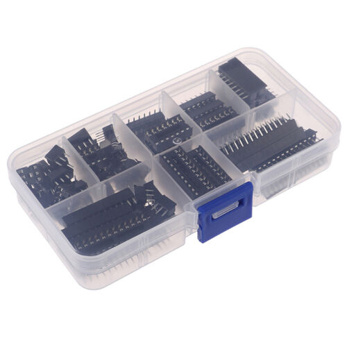 66Pcs//Box DIP IC Sockets Solder Type Socket Kit 6//8//14//16//18//20//24//28 Pin EH /_WR