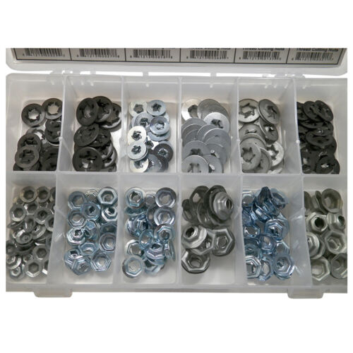 Thread Cutting Nuts Push On Retainer Assortment 12 Sizes 245 Pcs #1623
