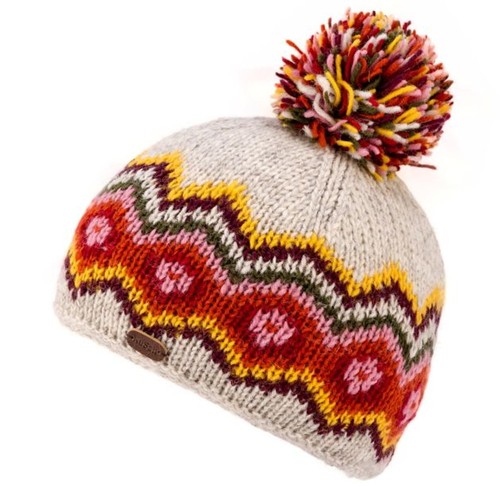 Kusan 100/% Wool Multi-Colour Bobble Hat Choice of Colours PK1605//PK1822