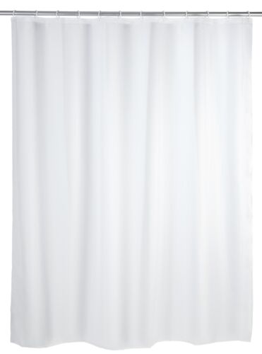 WENKO Duschvorhang Uni Weiß 180 x 200 cm