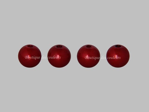 LOT DE 20 PERLES NACRÉES ACRYLIQUE Ø10mm COULEUR AU CHOIX CREATION BIJOUX
