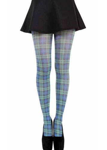 Tartan Tights Scottish Check Pattern Tights Soft Opaque Denier Pantyhose 