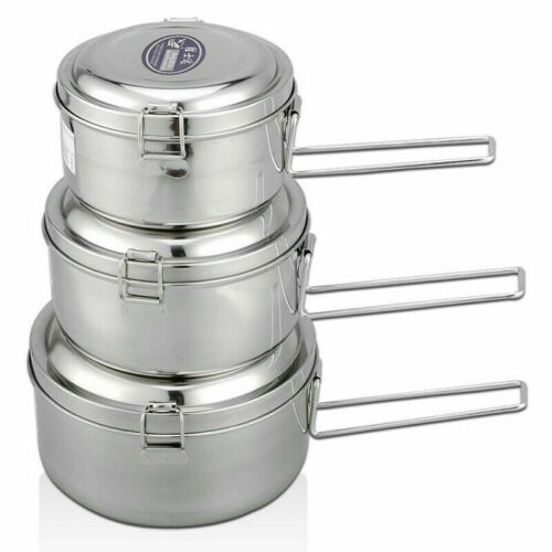 Round Stainless Steel Lunch Box Leak-Proof Food Container Kitchen Accessor 