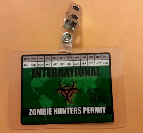 Zombie Hunters Permit ID Badge International