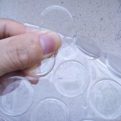 Adhesive Circles Bottle Cap 100 Pcs Clear Epoxy Stickers Round Transparent Shape 