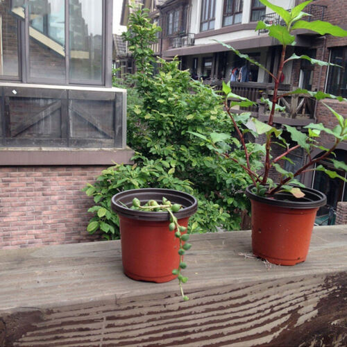 10PCS Plastic Flower Pot  Nursery Flowerpot Garden Planter Supplies Breathable 