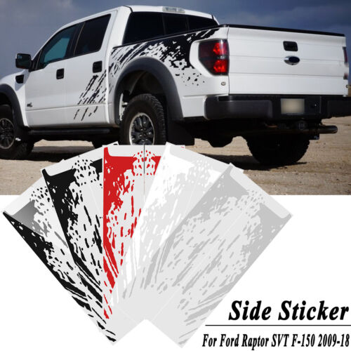 Side Bed Mud Splash Kit Decal Sticker Vinyl For Ford Raptor SVT F-150