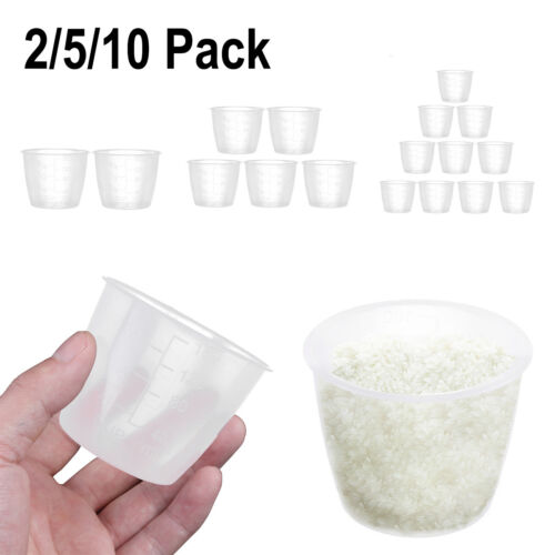 2Pcs 160ml Rice Measuring Cups Clear Plastic Kitchen Rice Cooker Jar Accessories