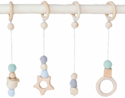 Spielbogenanhänger Anhänger für Spielbogen aus Holz Natürlich Bio Spieltrapez