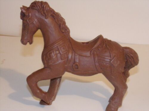 7" Pecan Resin Carousel Horse Figurine for you to paint 