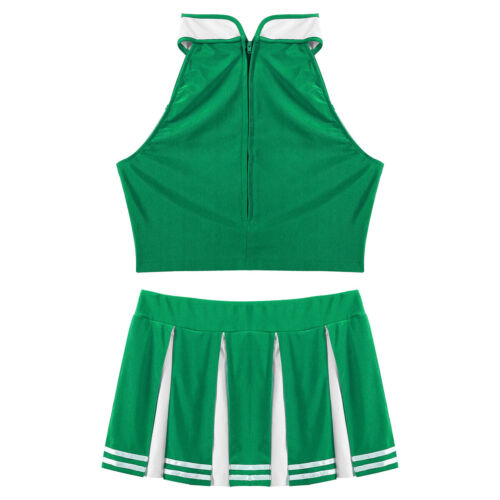 Details about   Women Musical Uniform Cheerleading Adult Fancy Dress Cheerleader Costume Outfits 
