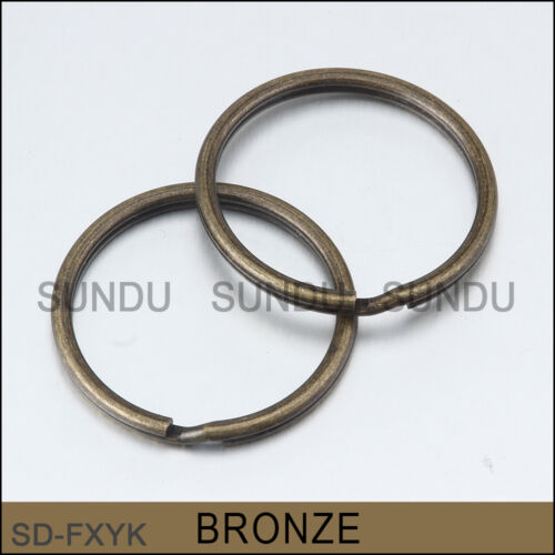 Wholesale 10~50mm Metal Split Key Ring  Keychain Ring With 4 Colors 