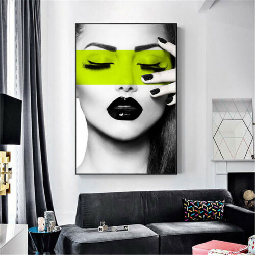 Fashion Lady Picture Canvas Art Print Wall Living Room Decor Unframed Poster 