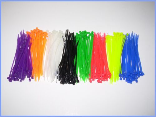 100pcs Cable tie zip lock 2.5 x 150mm ~ 6&#034; inch with 9 color buy 2 get 1 free