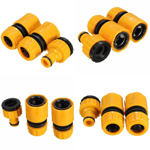 3pcs/SET 1/2" 3/4"" Hose Pipe Fitting Set Quick Garden Water Connector Adaptor F 