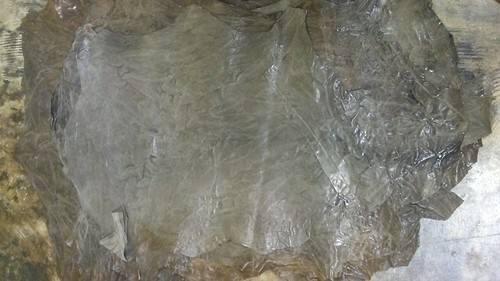 2 oz Special Italian Goatskin leather Goat hide Distressed Gray 4 Sq.Ft