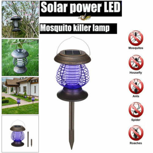 Solar Power//Electric LED Mosquito Killer Light Trap Lamps Fly Bug Insect Zapper