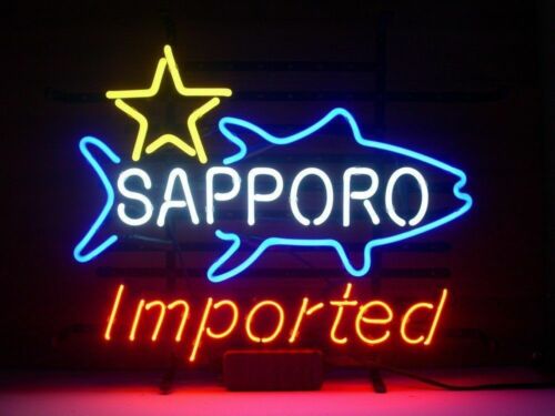 New Imported Sapporo Bar Cub Party Decor Light Lamp Decor Neon Sign 17"x14" 