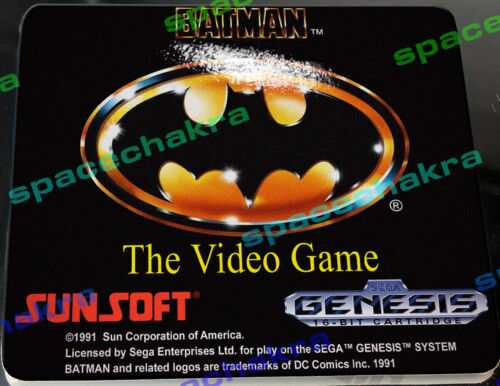 BATMAN Sega Genesis Replacement Label Highest Quality Laminate Vinyl Sticker 