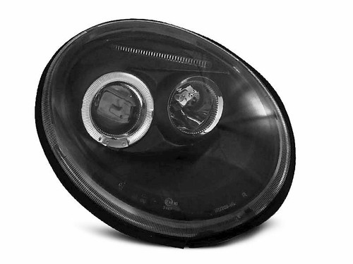 Scheinwerfer für VW NEW BEETLE 1998-2005 Standlichtringen Schwarz DE LPVW76-ED X