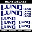 Details about  &nbsp;Lund boat decals decal stickers 11x sailboat motorboat fishing nautical marine