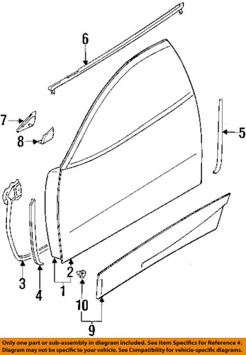 MITSUBISHI OEM 91-99 3000GT Door-Corner Cover Right MR248082