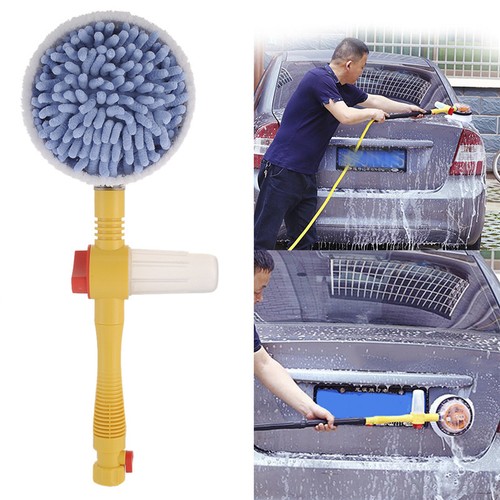 Car Revolving Care Washing Brush Sponge Cleaning Car Wash Brush Extendable Pole
