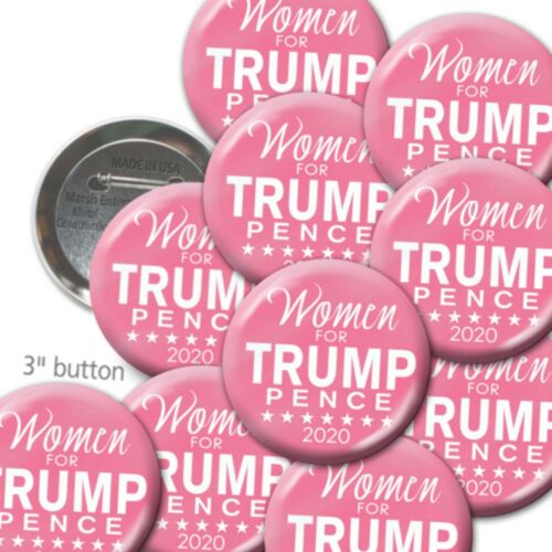 3/" Large 15 PACK Pink Bulk Pins Donald Details about  / Women for Trump 2020 Buttons