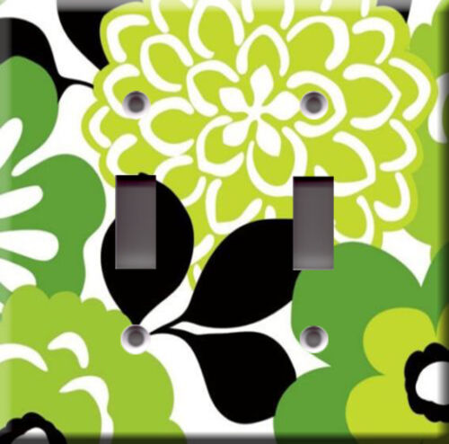 Light Switch Plate Cover Flowering beautiful look Floral modern design green