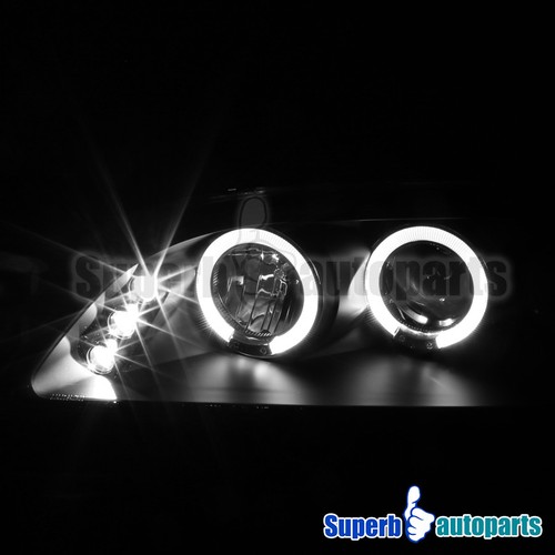 For 1998-2002 Honda Accord Led Dual Halo Projector Headlights Black SpecD Tuning