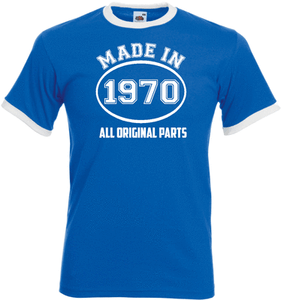 49th Birthday Made In Year 1970 All Original Parts Tshirt Dad Grandad Brother