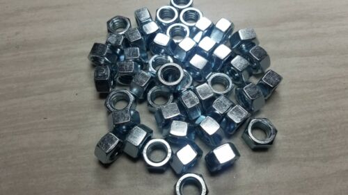 50 Hex Nuts Coarse Thread 3//8-16 Zinc Plated Steel