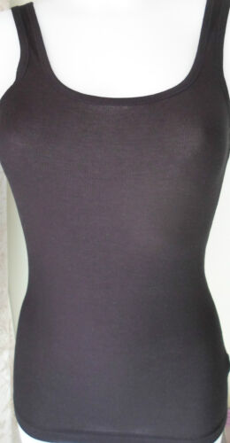 Ladies Womens Girls Ribbed LongerLine Skinny Rib Vest Top Size Petite Uk6-14//16