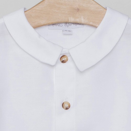 White viyella shirt with peter collar by Fina Ejerique