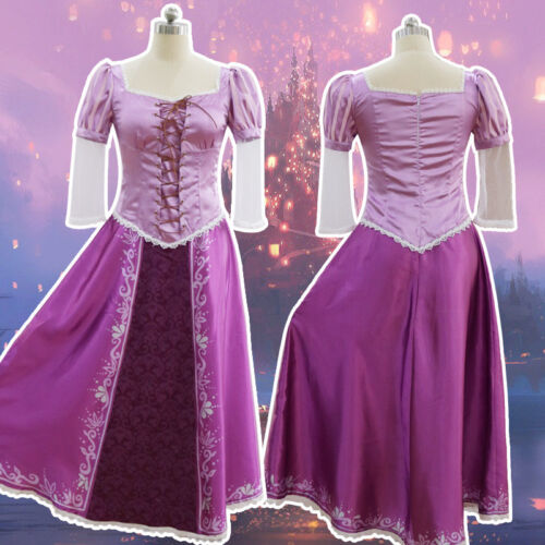 Tangled Princess Rapunzel Party Dress COSplay Costume Adult Costumes Halloween