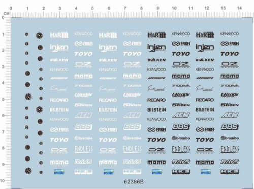 1/24 decals car logo for model kits 62366B 
