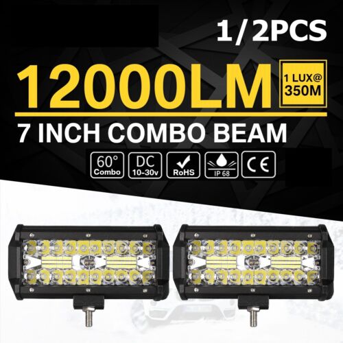 2x 480W 7inch CREE LED Work Lights Bar Spot Light Offroad Vehicle Truck Car Lamp