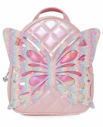 OMG Accessories Miss Butterfly Quilted Mini Backpack Pink Glitter Ombre/' SEALED