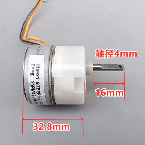 35MM 2-phase 4-wire Round Gear Stepper Motor Micro Metal Gearbox Stepping Motor