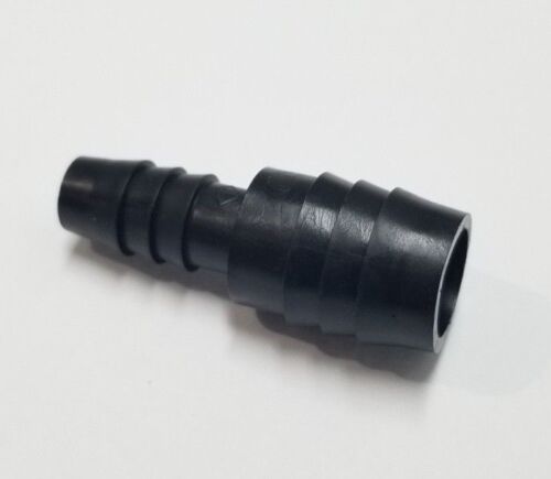 2 Two 5//8/" x 3//8/" Hose ID Black HDPE Barbed Plastic Reducer Connector Fittings