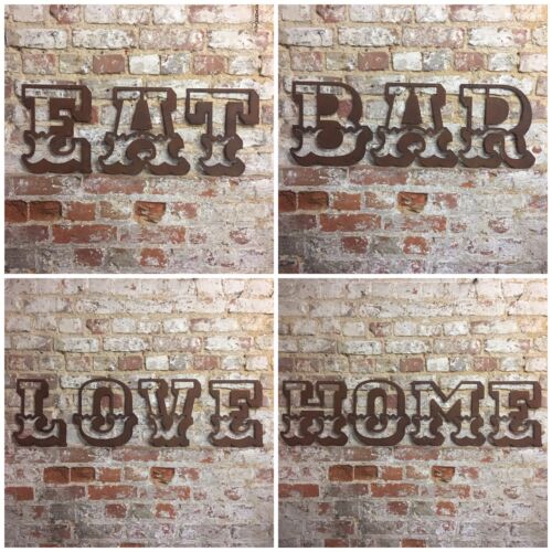 L Rusted Lettering Letters Sign Metal Shop Front Home 12inch CARNIVAL FAIRGROUND