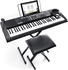 Alesis Melody Key Portable Keyboard Piano with Built In Speakers Headphone/& Mic
