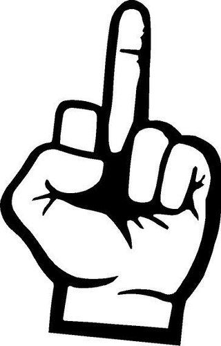 2 Middle Finger F You metal wall art plasma cut decor gift idea 8x5